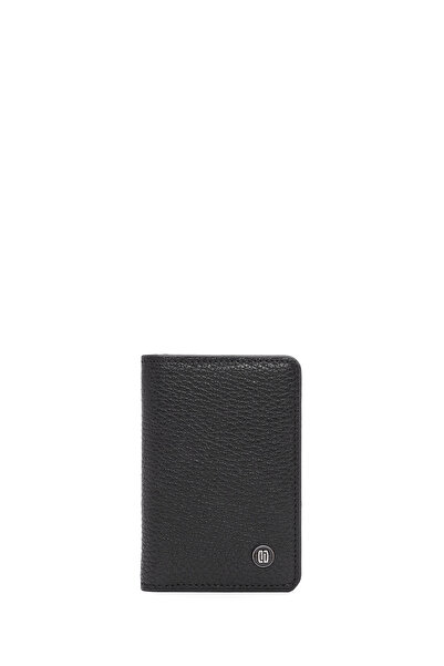 Derimod Men's Black Leather Card Holder 000A2D3147Ft