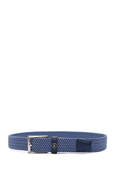 Derimod Men's Blue Braided Leather Belt 000A2D 1400229