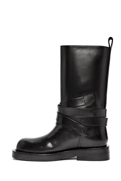 Derimod Kadın Siyah Tokalı Biker Deri Bot 24WFD490918