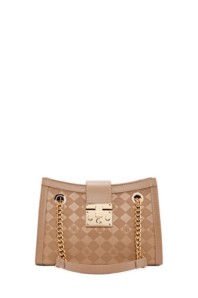 Derimod Women's Brown Long Strap Printed Shoulder Bag 25Sbd 200626