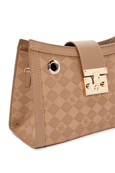 Derimod Women's Brown Long Strap Printed Shoulder Bag 25Sbd 200626