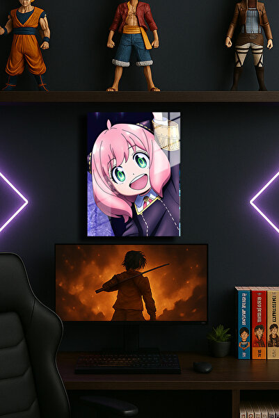 EABASKI Poster metalic 2 din seria "Anya Spy x Family" cu imprimeu " " "Gift ...