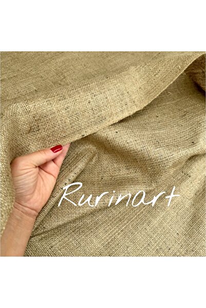 Rurinart Sıkı dokunmuş hasır jüt kumaş/hobi malzemesi/hasır çuval kumaşı