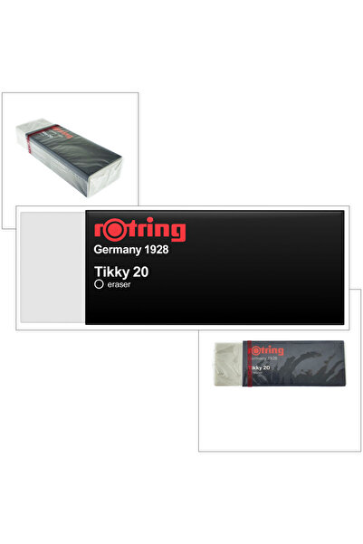 Rotring Tikky 20 eraser, rectangular, 65 x 23 x 13mm, white