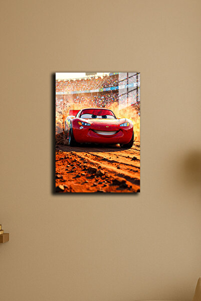 EABASKI Poster metalic "McQueen Cars" cu imprimeu, Cadou pentru bărbat, Tablo...