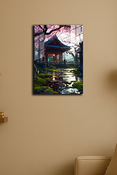EABASKI Poster metalic "Templul Japonez" cu imprimeu " " "Templul Japonez " "...