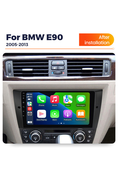 OEM Navigatie BMW Seria 3 E90, E91, E92, 2GB RAM, Android 14, GPS, Wi-FI, Carplay, Android Auto, 9 inc