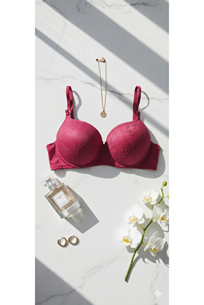 pae Mono Lace Embroidered Classic Padded Gathering Bra