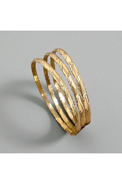 staınless steel 316L Paslanmaz Çelik Desenli Ajda Bilezik- 3 ADET