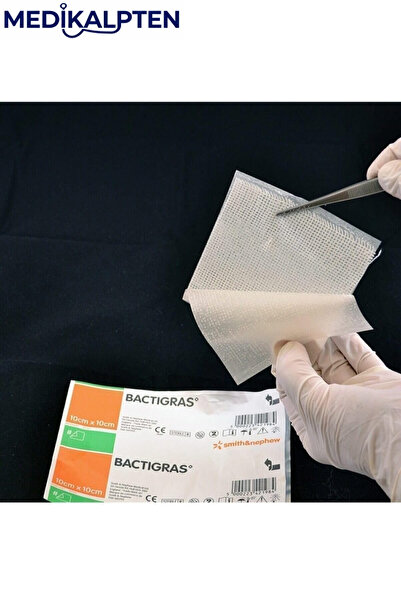 bactigras 10x10 Cm 10'lu Tül Sargı Yara Ve Yanık Bakım Örtüsü Parafinli Leno Bezi