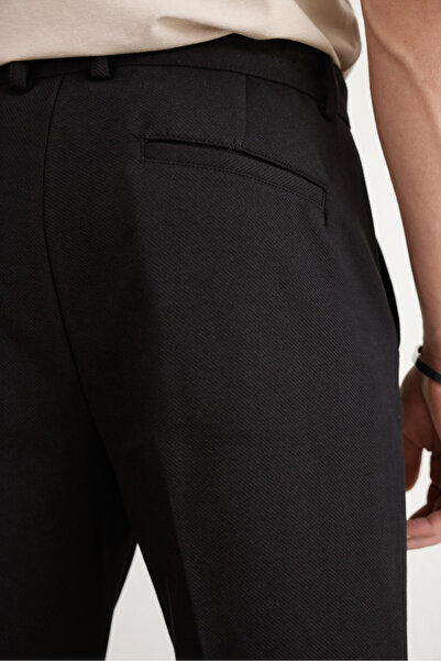 BRACCAS Men's Relaxed Fit Black Pants