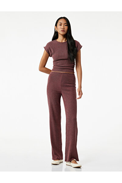 Koton Bürümcük Kumaş Slim Fit Uzun Düz Paça Pantolon