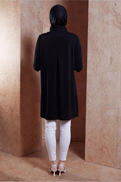 Alvina 44667 Model Hijab Tunic - Stone Detailed