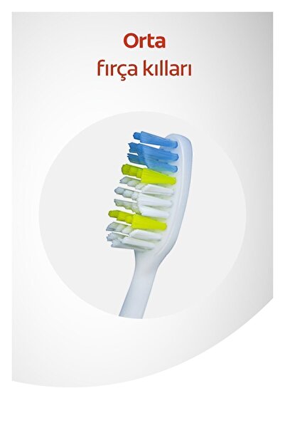 Colgate Extra Clean Dil Temizleyicili Arka Dişlere Uzanan Orta Diş Fırçası 3'lü Ekonomik Paket Ağız Bakımı
