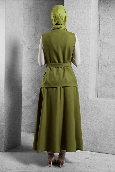 Alvina 45176 Model Belted Skirt Set