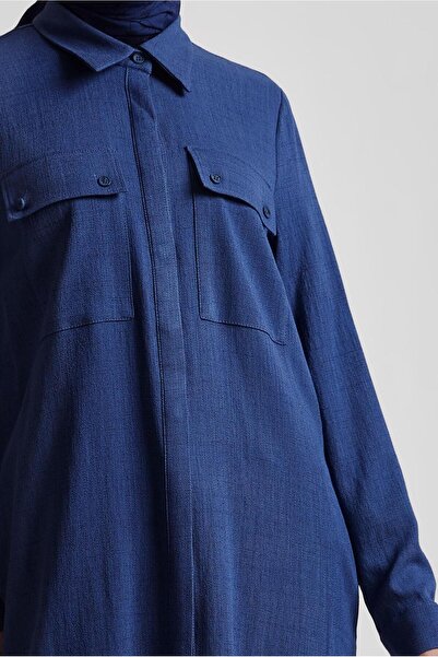 Alvina Shirt Collar Long Tunic 45346