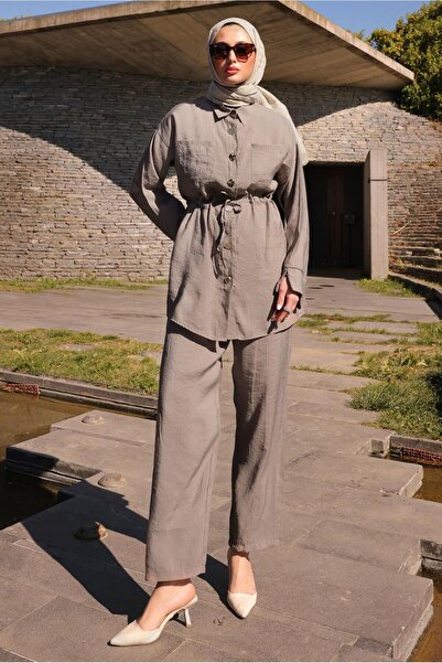 TRENDTESETTÜR Women's Mink Waist Tight Pants Suit t 9884