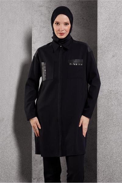 Alvina Shirt Collar Saw Tunic 45154