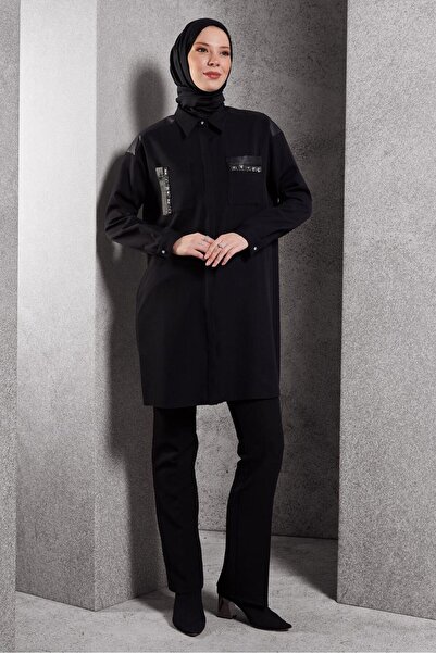 Alvina Shirt Collar Saw Tunic 45154