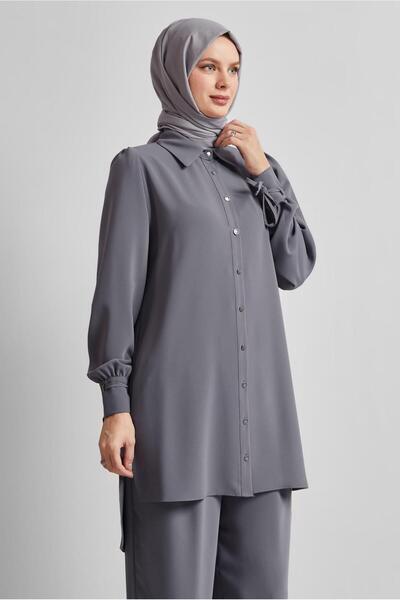 Alvina Shirt Collar Trousers Suit 45617