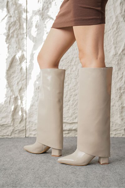 MODAADAM Women's Wanda Slip-On Boots - Leather-Patent Leather