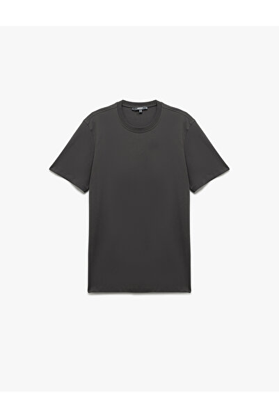 Koton Pamuklu Kısa Kollu Bisiklet Yaka Slim Fit Erkek Basic Tişört