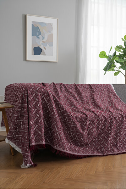 Rell Home Bohem Tarz Koltuk Şalı 170x220 cm – Saçaklı TV Battaniyesi & Dekoratif Koltuk Örtüsü