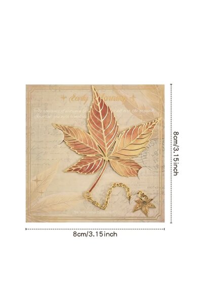 MODA Vintage Leaf Design Metal Bookmark