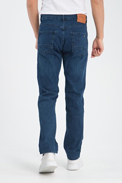 Store Straight Cut Men's Jeans - Stretch Fabric, Regular Fit Jeans (98% Cotton)