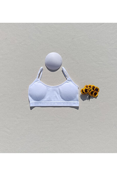 siyalife Sutien sport pentru femei, alb, cu bretele subțiri din lycra, cu per...