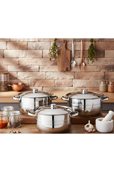 Royal Middle 6 Piece Stainless Steel Cookware Set