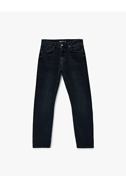 Koton Egyenes szabású, egyenes szárú farmernadrág zsebekkel - Straight Fit Mark Jeans