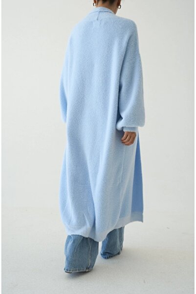 sinemcebutik Uzun Mavi Soft Hırka