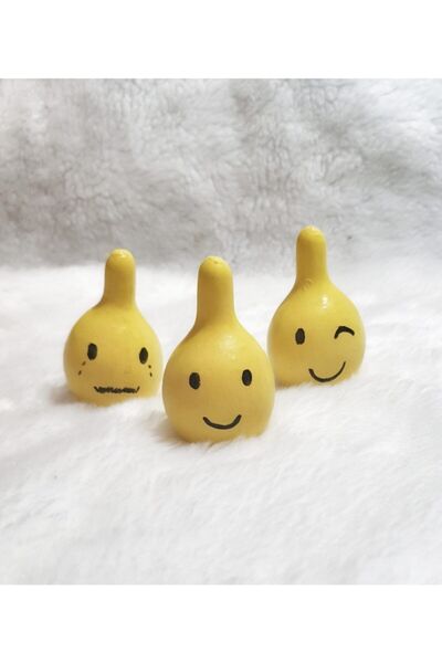 Merland Dekoratif Imojili Sarı Su Kabakları Seti,''gülen-ağlayan-göz Kırpan''...