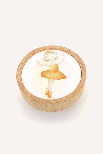 Genel Markalar Turuncu Balerin Desenli Ahşap Çocuk Odası Dolap Ve Çekmece Kulp Mobilya Kulpları Turuncu