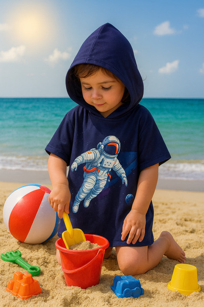 Dotamess Children's Poncho Beach Towel - Sea Towel