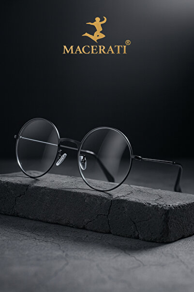 Unisex Siyah Yuvarlak Mavi Işık Korumalı Bilgisayar Ve Ekran Gözlüğü