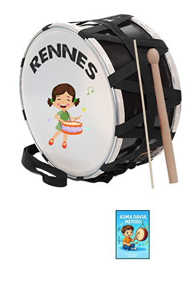 rennes DVL-32BRW Örf Aletleri Özel Tasarım Çocuk Davulu 30 cm