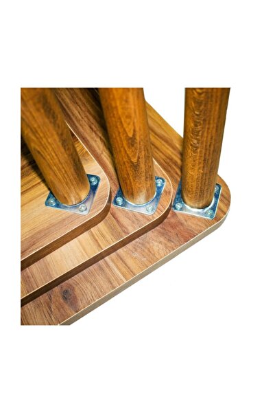 GOLDFALEZ Zigon Sehpa Ahşap KR Torna Ayak Ceviz