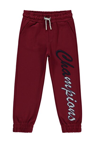 Civil Boys بنطال رياضي للأطفال من تشامبيونز مطبوع من عمر 10-13 سنة - أحمر داك...