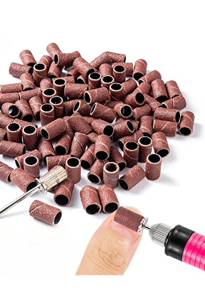 Sibelon 100 lü Özel Kutulu Elektrikli Tırnak Törpüsü Freze Yedek Uç Zımpara 1...