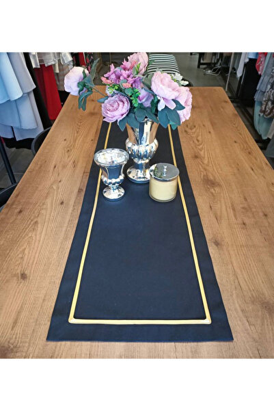 Dekorluk Concept Linen Keten Kumaşa Biyeli Runner