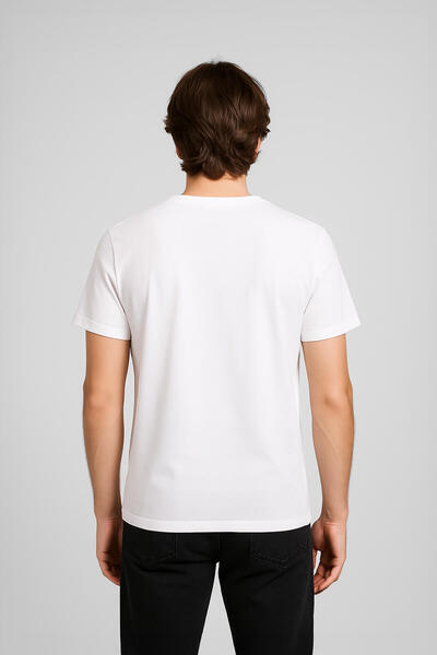 MARKAPIA Ανδρικό μπλουζάκι με στάμπα 100% βαμβακερό λαιμόκοψη