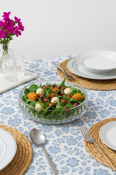 Marka Concept el yapımı büyük boy Şık ve Dayanıklı Sunum Kasesi Cam salata kasesi