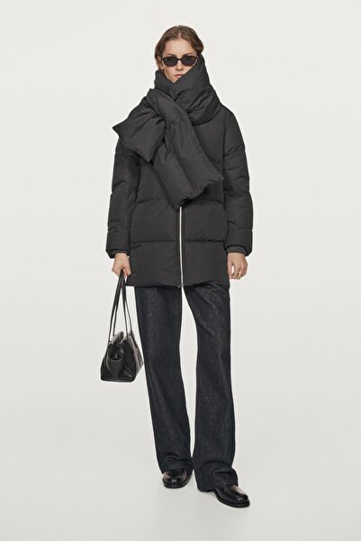 Massimo Dutti Fular detaylı su itici şişme mont