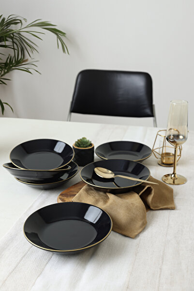 Keramika Black Gold Spring Dinner Plate 19 cm 6 Pieces