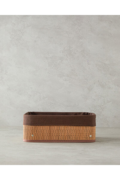 English Home Gina Bambu Sepet 32x22x12 Cm Koyu Kahve