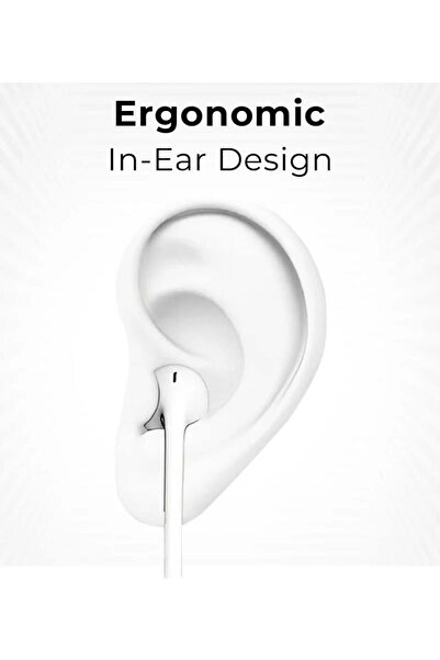 Generic In Ear Wired Earphones with 3.5mm Jack and Mic (White)