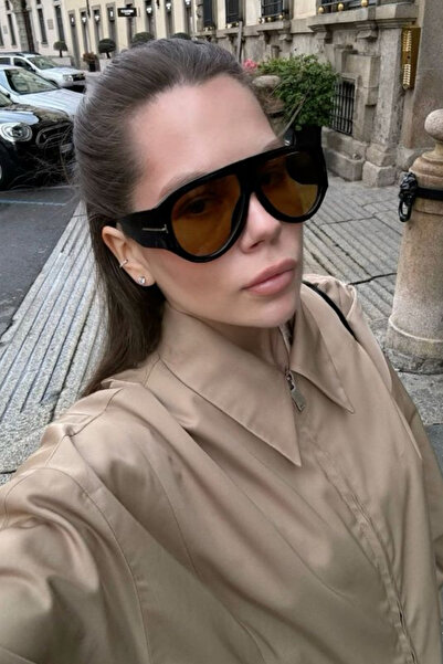 Bapy Forld Vintage Siyah Turuncu Nude Unisex Güneş Gözlüğü