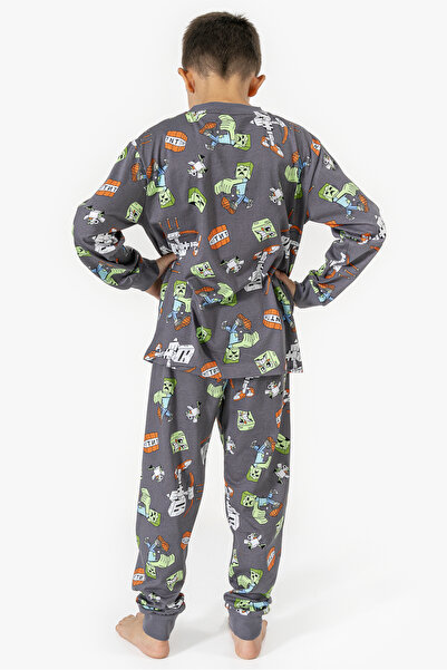 Irmak kids Erkek Çocuk %100 Pamuk Mevsimlik Pijama Takımı